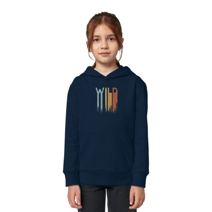 Wild Retro Schriftzug - Kids Organic Hoodie