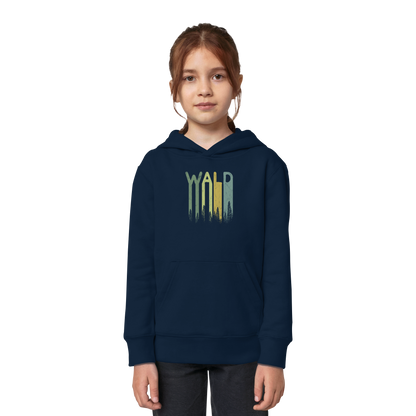 Wald Retro Forst Schriftzug - Kids Organic Hoodie