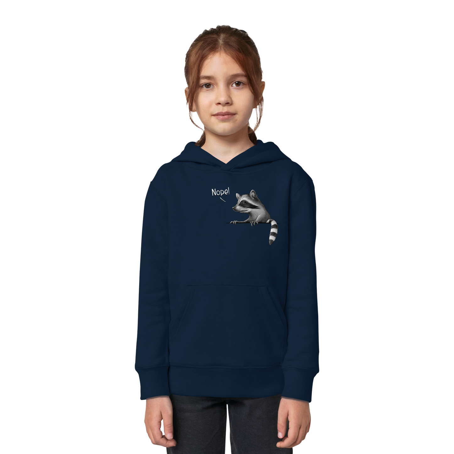Nope! Frecher verwegener Waschbär - Kids Organic Hoodie