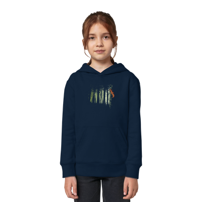 Eichhörnchen im Zwielicht-Wald - Kids Organic Hoodie