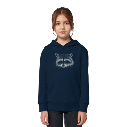 Waschbär Illustration Kritzelkunst - Kids Organic Hoodie