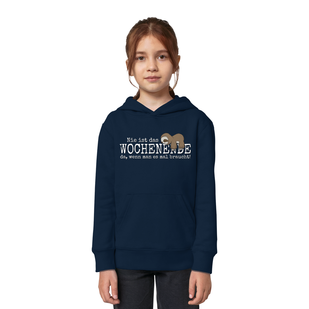 Kawaii Faultier Wochenende - Kids Organic Hoodie