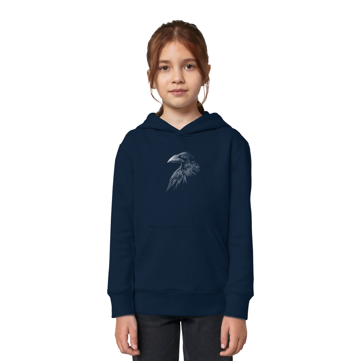 Kritzelkunst Rabe Krähe - Kids Organic Hoodie