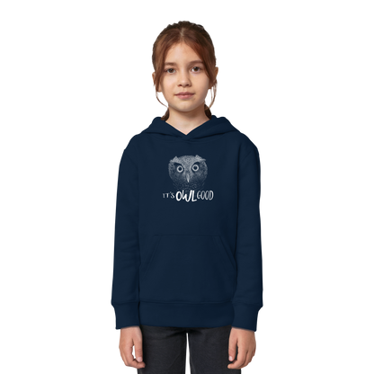 OWL Good | Kritzel-Kunst-Eule - Kids Organic Hoodie