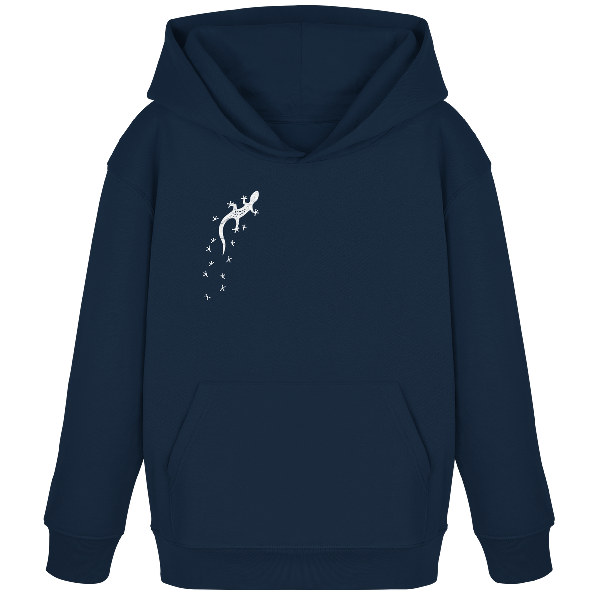 Gecko Eidechse Silhouette hell - Kids Organic Hoodie