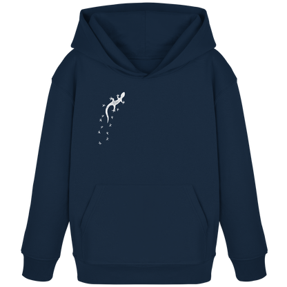 Gecko Eidechse Silhouette hell - Kids Organic Hoodie