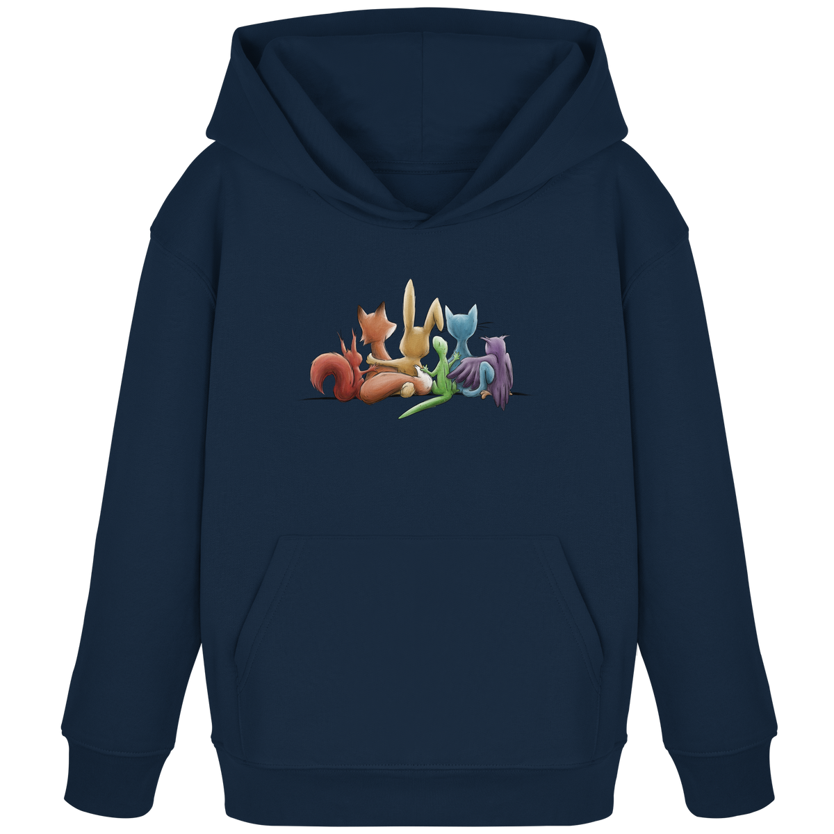 Regenbogen Tiere für Freundschaft, Toleranz und Vielfalt - Kids Organic Hoodie