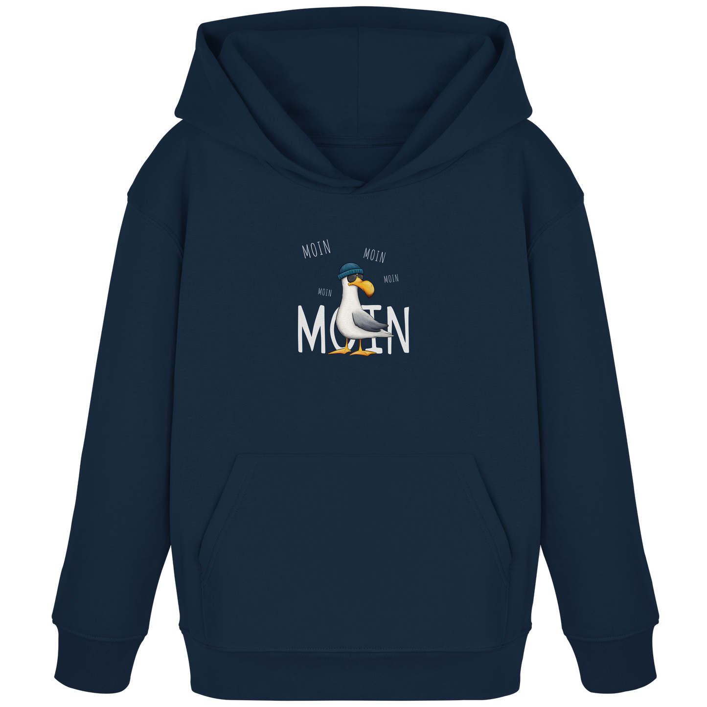 Moin Moin Lässige Hipster Möwe  - Kids Organic Hoodie