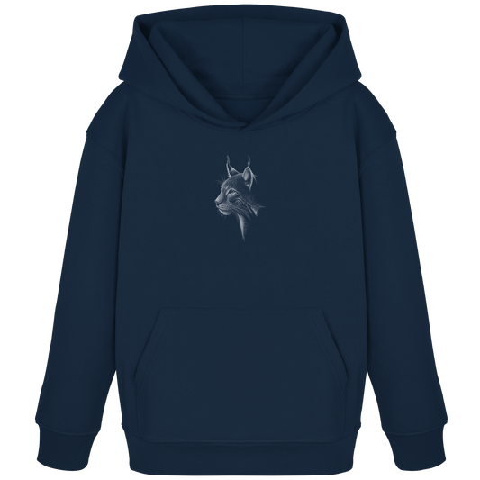 Luchs Kritzelkunst Wildkatze Illustration - Kids Organic Hoodie