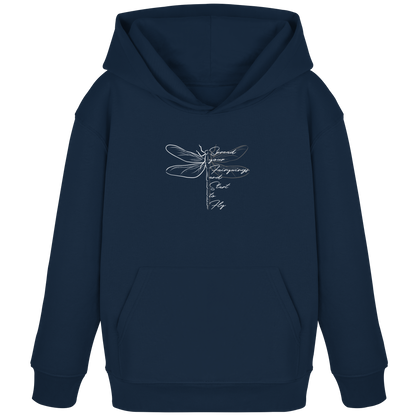 Breite die Flügel aus und flieg los | Libelle - Kids Organic Hoodie