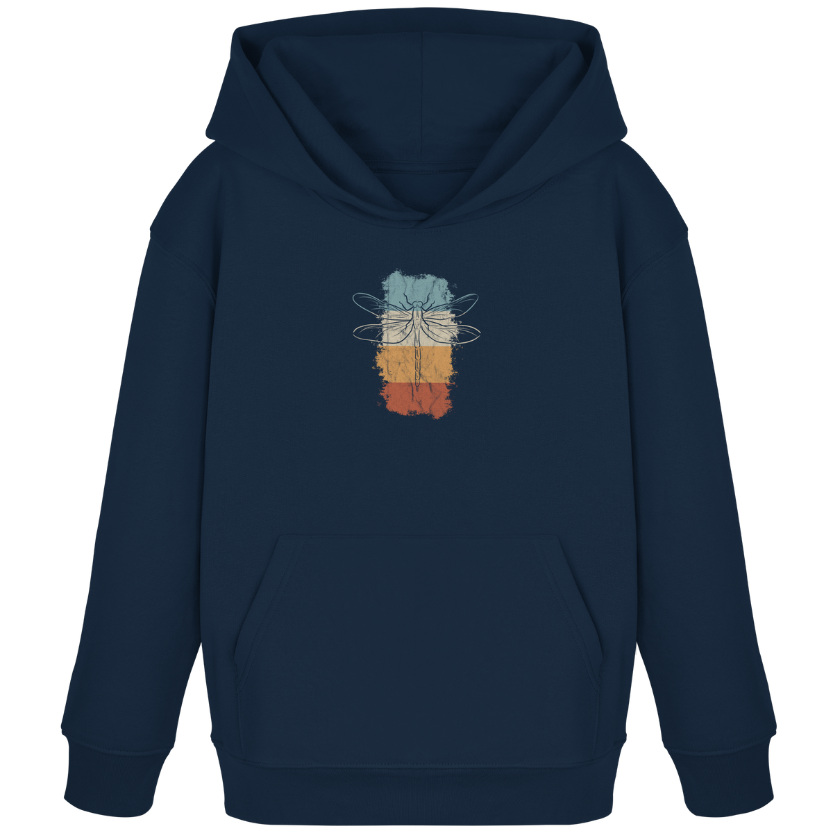Retro Kunst Libelle | Vintage Dragonfly - Kids Organic Hoodie