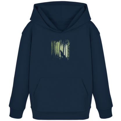 Einsamer Wolf im Zwielicht Wald  - Kids Organic Hoodie