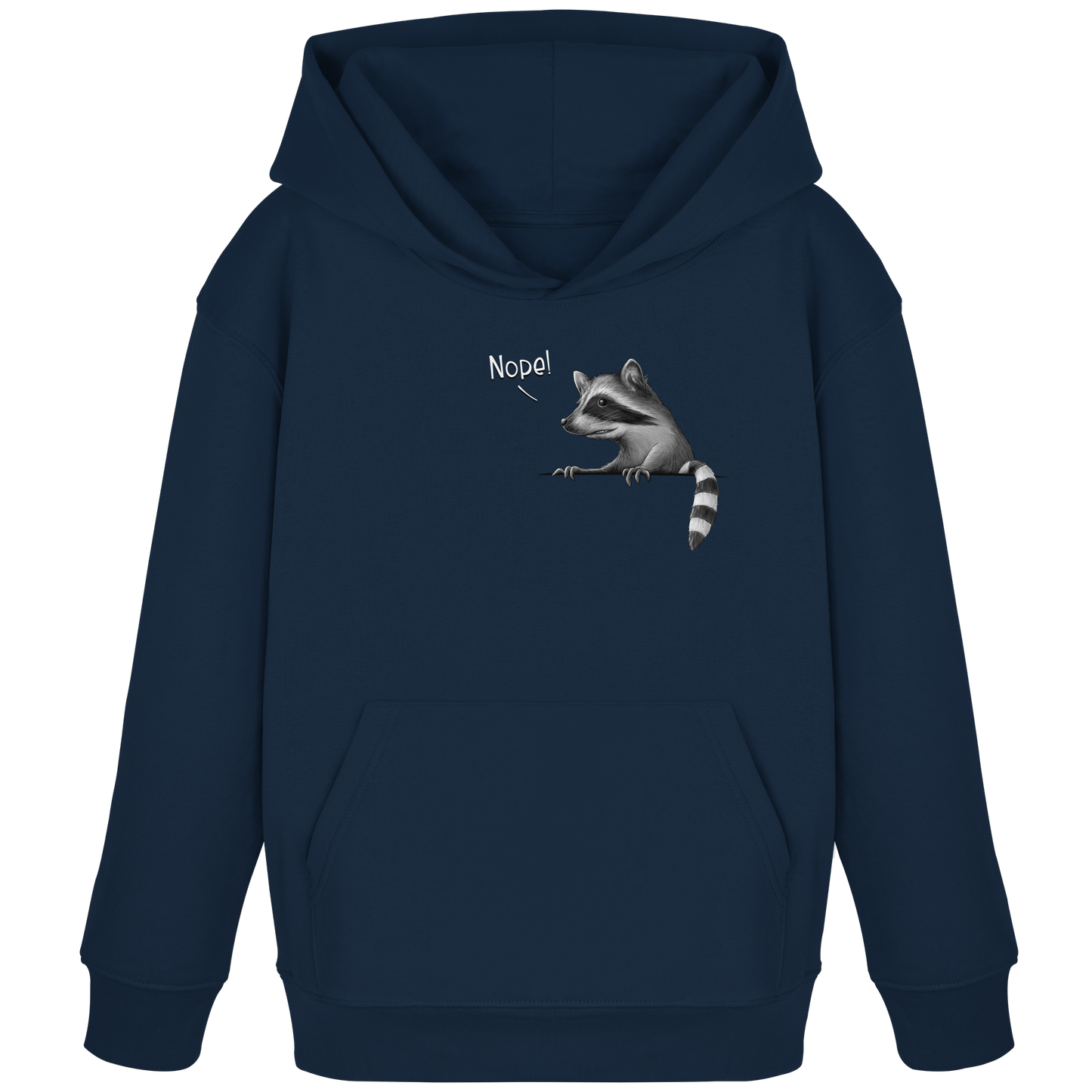 Nope! Frecher verwegener Waschbär - Kids Organic Hoodie
