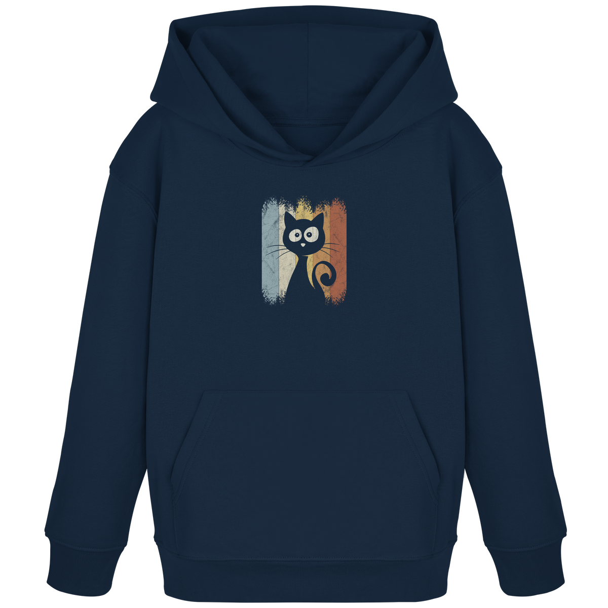 Retro Katze Silhouette - Kids Organic Hoodie