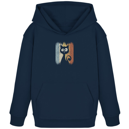 Retro Katze Silhouette - Kids Organic Hoodie