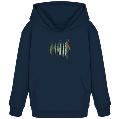 Eichhörnchen im Zwielicht-Wald - Kids Organic Hoodie