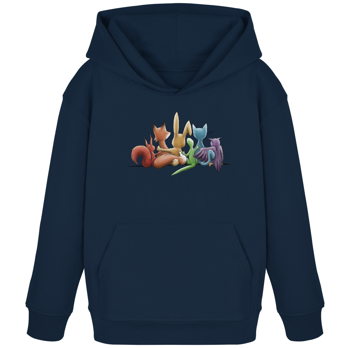 Regenbogen Tiere für Freundschaft, Toleranz und Vielfalt - Kids Organic Hoodie