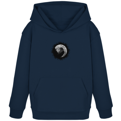 Schwarzer Rabe bei Vollmond  - Kids Organic Hoodie