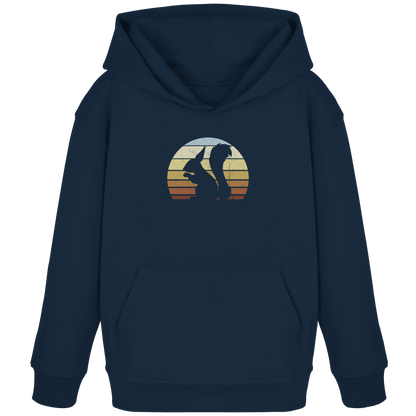 Retro Eichhörnchen Silhouette - Kids Organic Hoodie