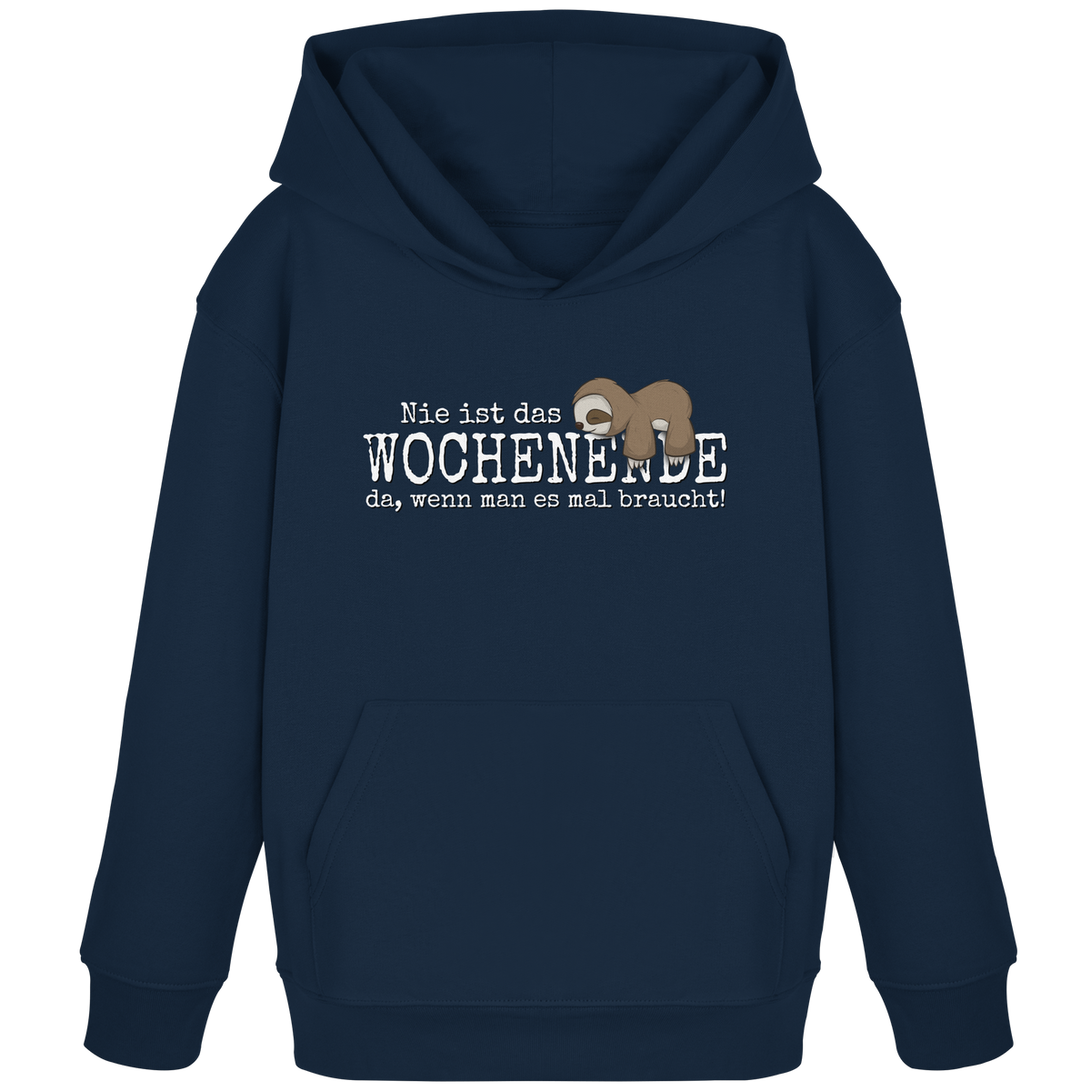 Kawaii Faultier Wochenende - Kids Organic Hoodie