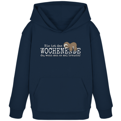 Kawaii Faultier Wochenende - Kids Organic Hoodie