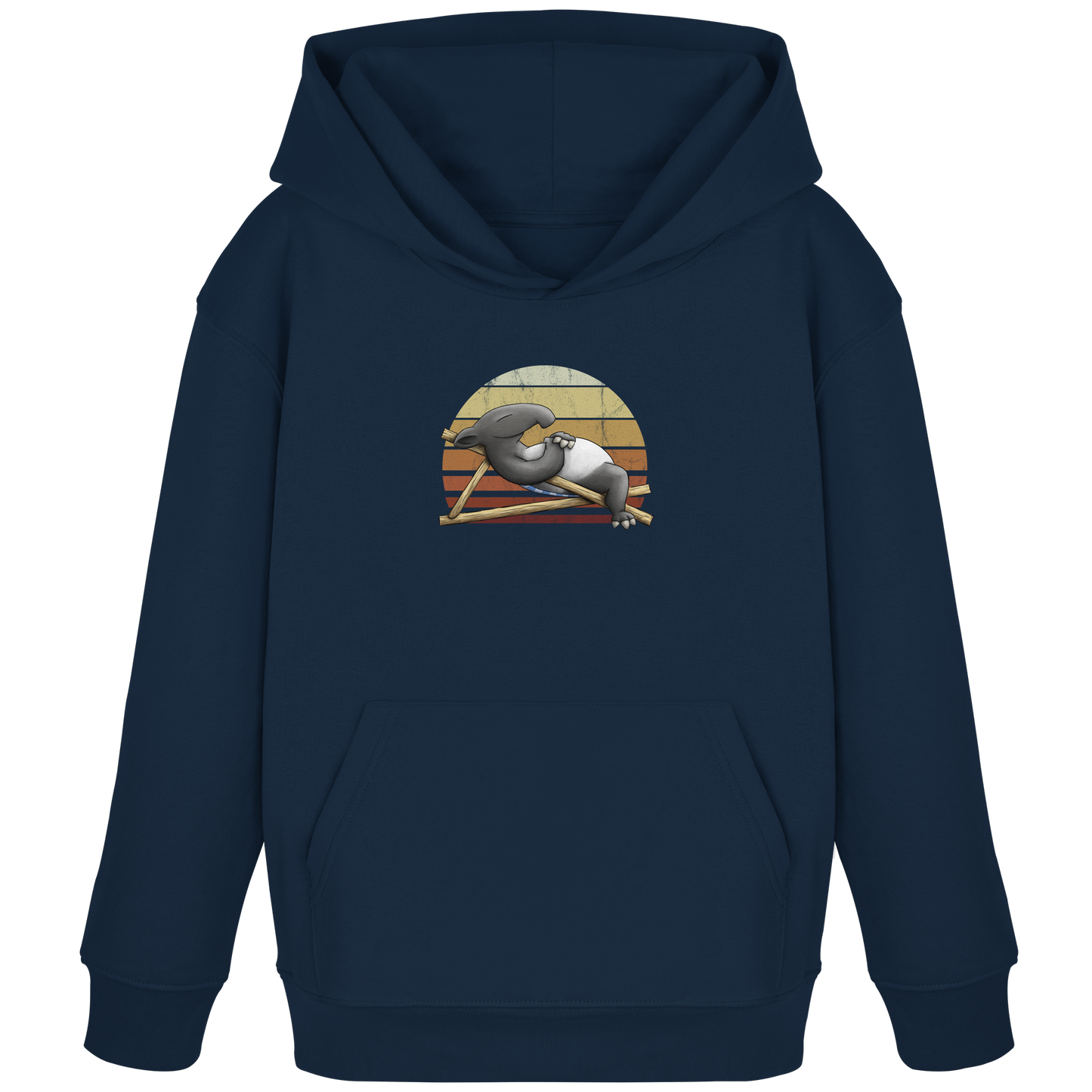 Lässiger Retro Sundown Tapir - Kids Organic Hoodie