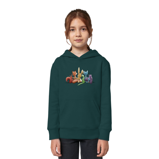 Regenbogen Tiere für Freundschaft, Toleranz und Vielfalt - Kids Organic Hoodie