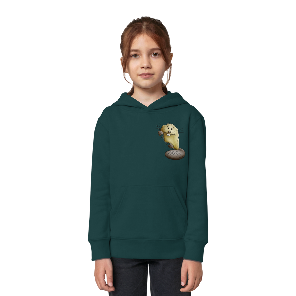Lustiger frecher Biber - Kids Organic Hoodie