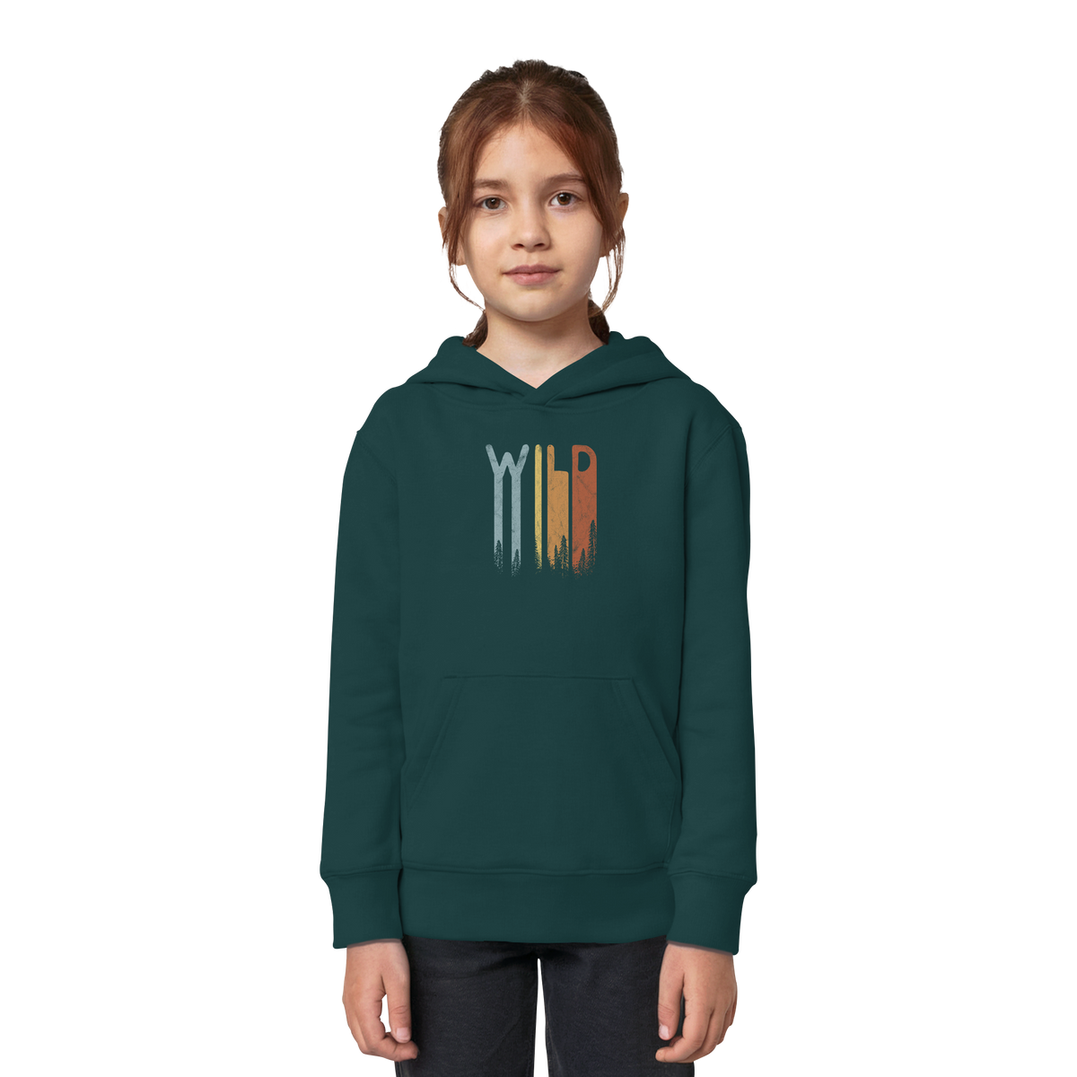 Wild Retro Schriftzug - Kids Organic Hoodie