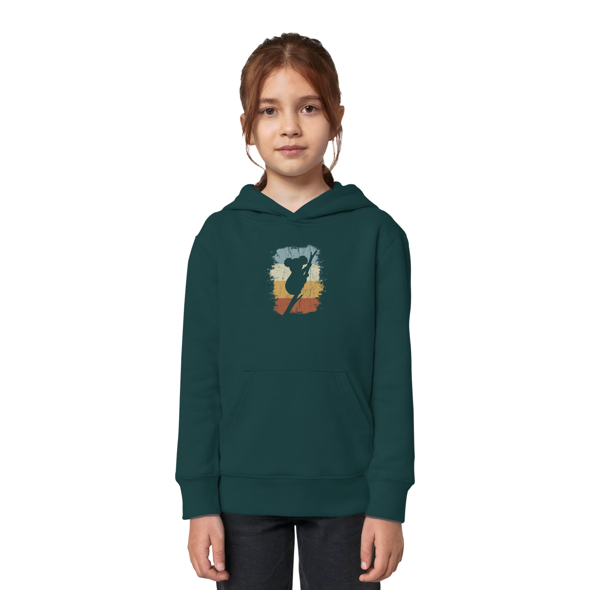 Retro kletternder Koala-Bär - Kids Organic Hoodie