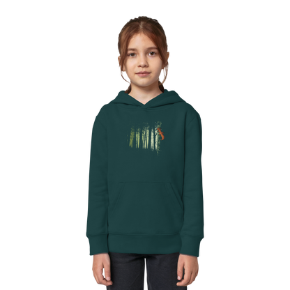 Eichhörnchen im Zwielicht-Wald - Kids Organic Hoodie