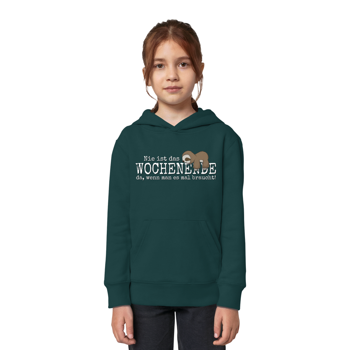 Kawaii Faultier Wochenende - Kids Organic Hoodie