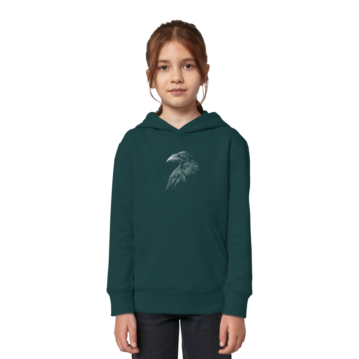 Kritzelkunst Rabe Krähe - Kids Organic Hoodie