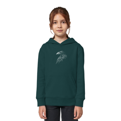 Kritzelkunst Rabe Krähe - Kids Organic Hoodie