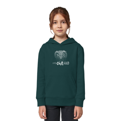 OWL Good | Kritzel-Kunst-Eule - Kids Organic Hoodie