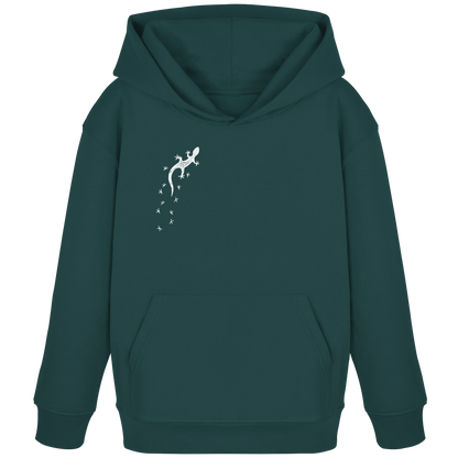 Gecko Eidechse Silhouette hell - Kids Organic Hoodie