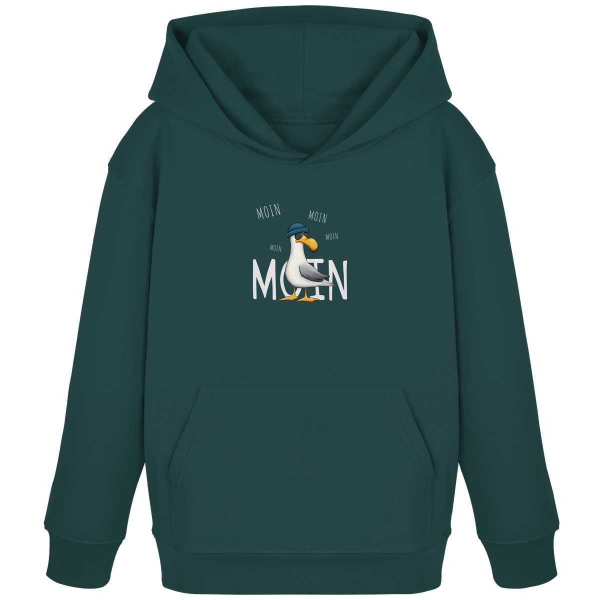 Moin Moin Lässige Hipster Möwe  - Kids Organic Hoodie