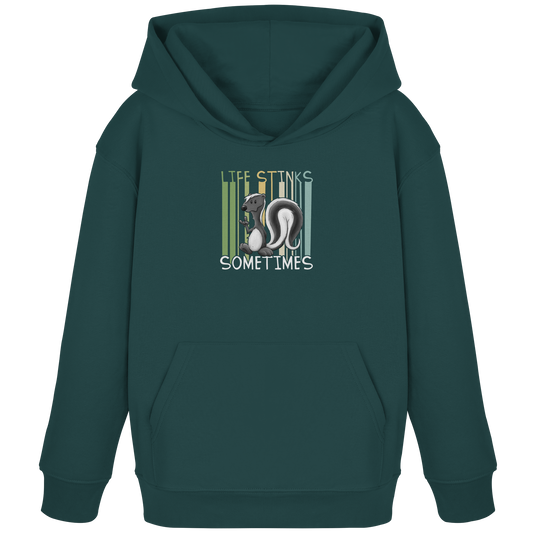 Life Stinks Sometimes Stinktier Weisheit - Kids Organic Hoodie
