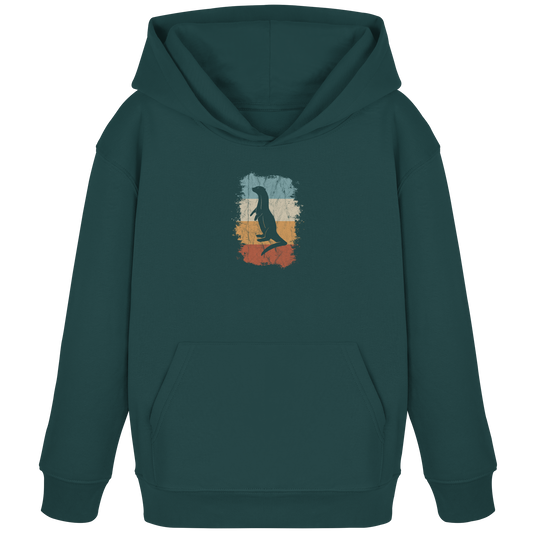 Retro Otter Fischotter Silhouette - Kids Organic Hoodie