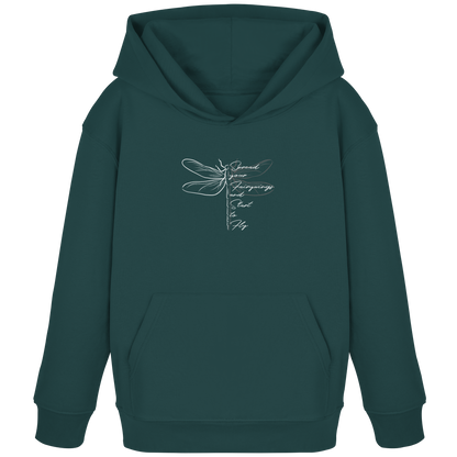 Breite die Flügel aus und flieg los | Libelle - Kids Organic Hoodie