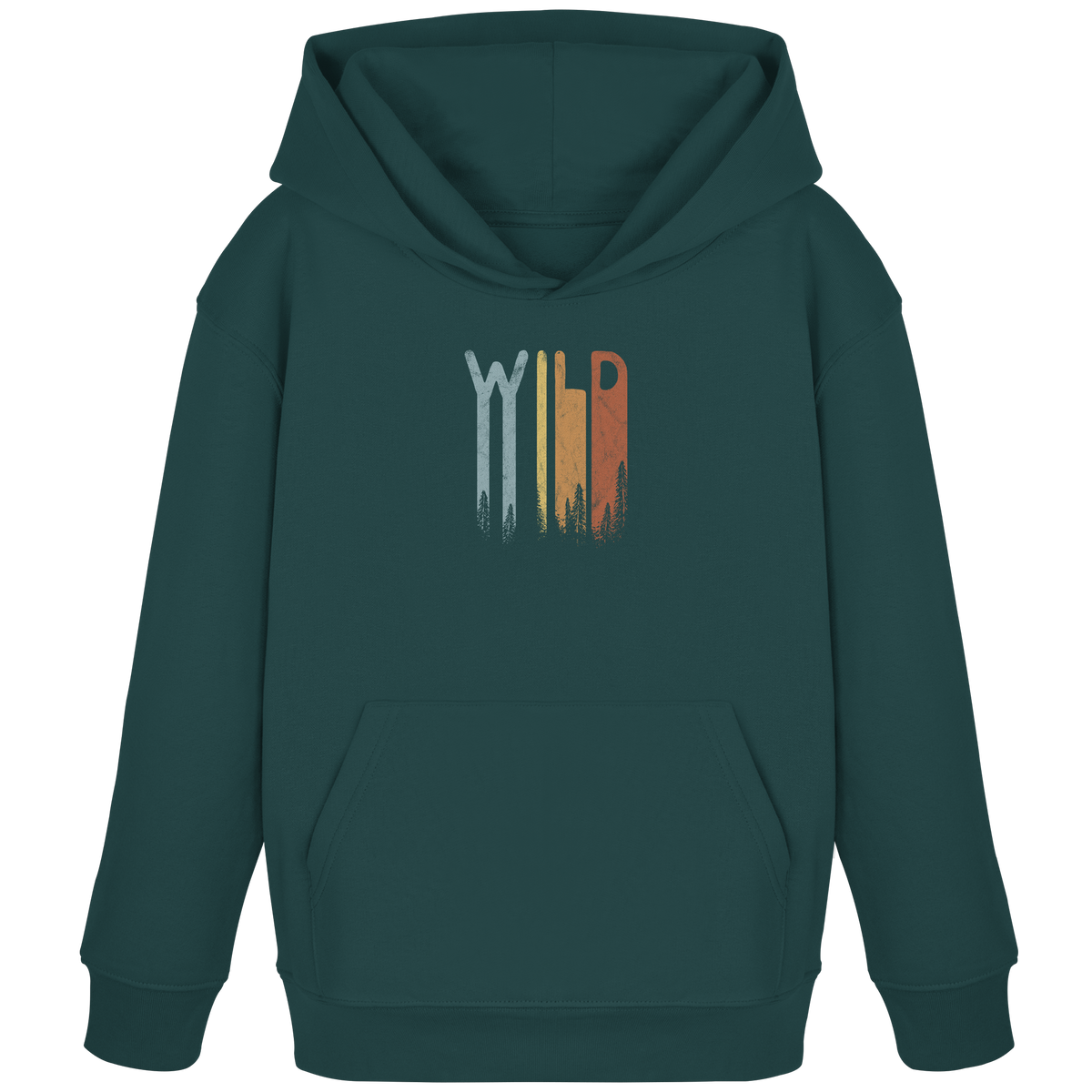Wild Retro Schriftzug - Kids Organic Hoodie