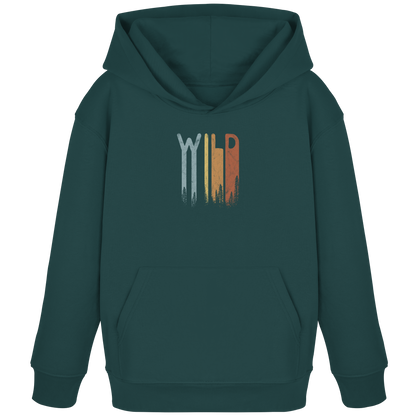 Wild Retro Schriftzug - Kids Organic Hoodie