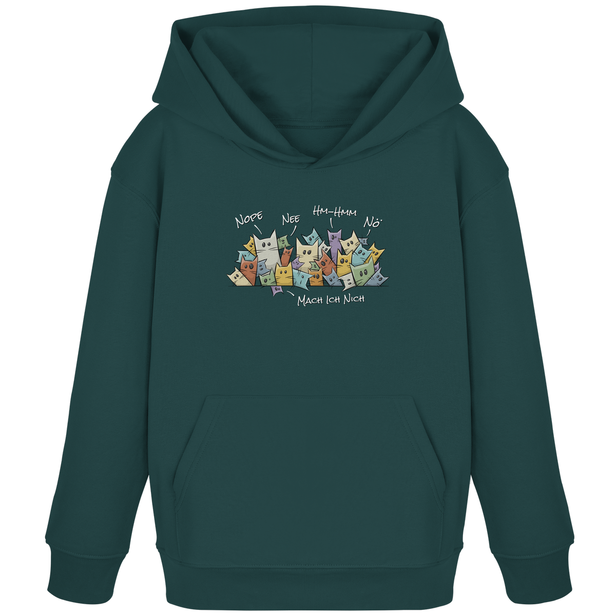 Nope, Nee, Nö Katzen - Kids Organic Hoodie
