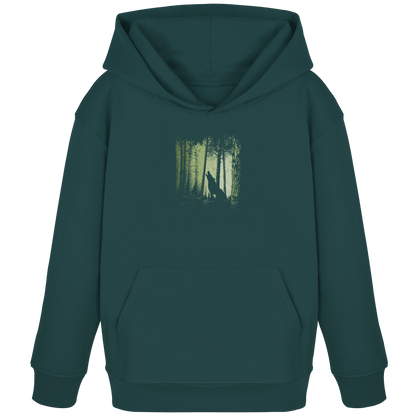 Einsamer Wolf im Zwielicht Wald  - Kids Organic Hoodie