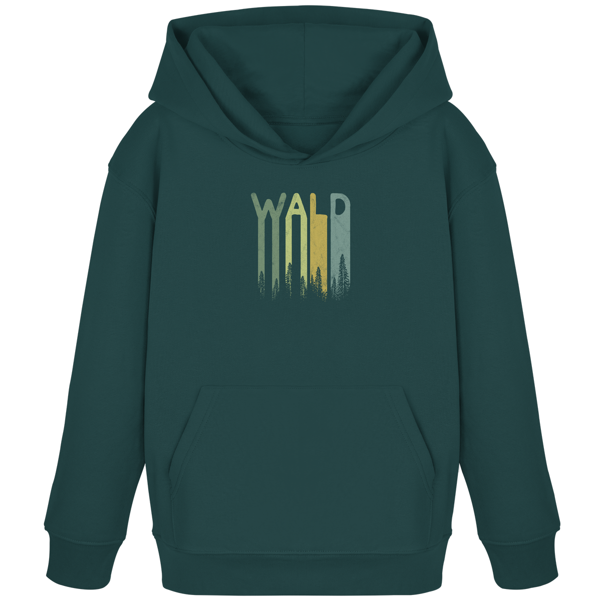 Wald Retro Forst Schriftzug - Kids Organic Hoodie