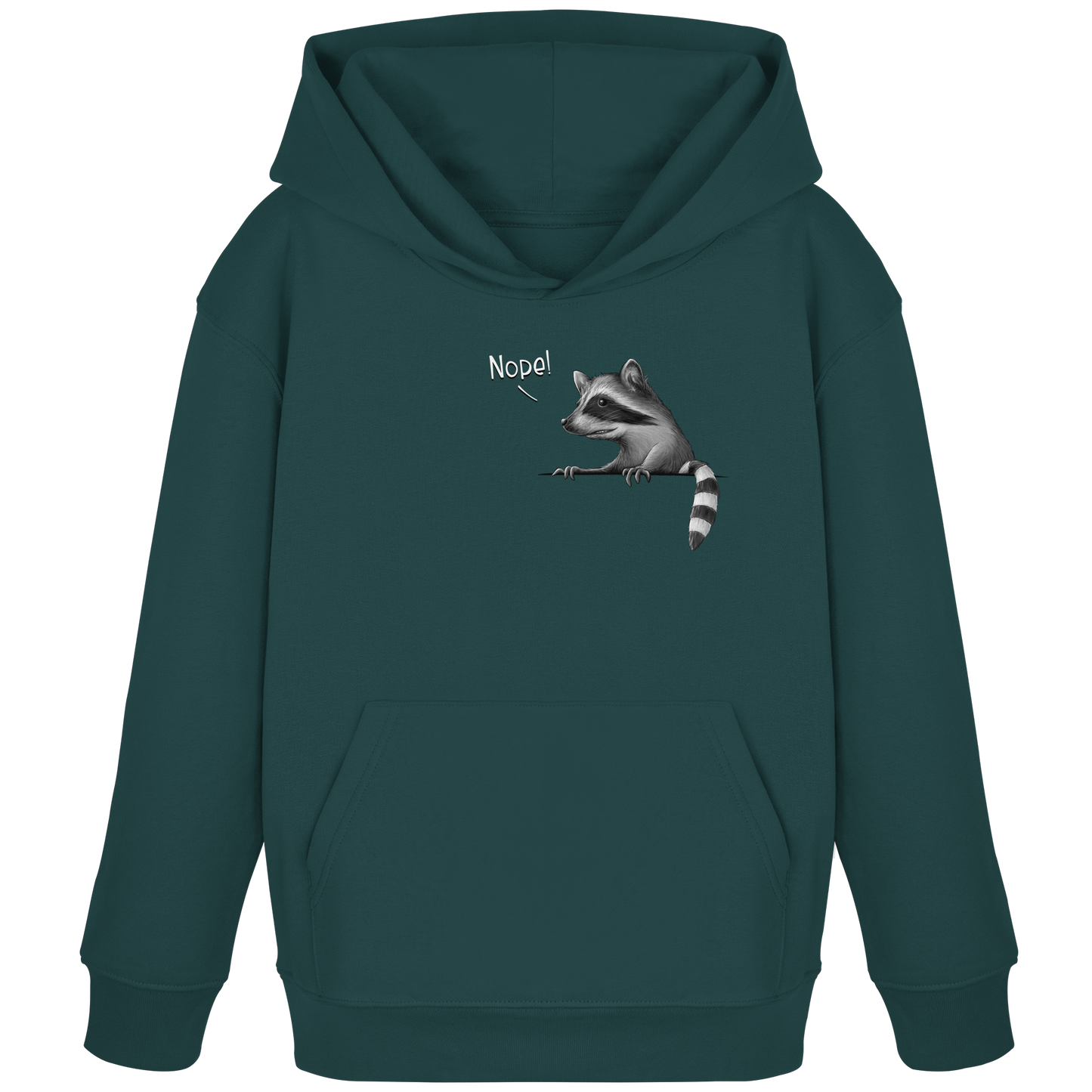 Nope! Frecher verwegener Waschbär - Kids Organic Hoodie