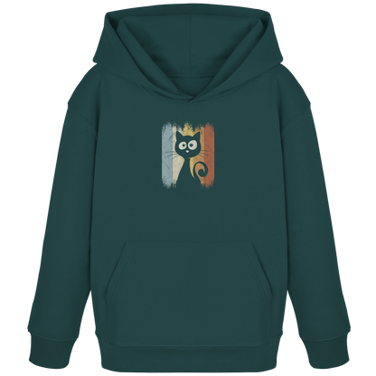 Retro Katze Silhouette - Kids Organic Hoodie