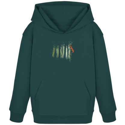 Eichhörnchen im Zwielicht-Wald - Kids Organic Hoodie