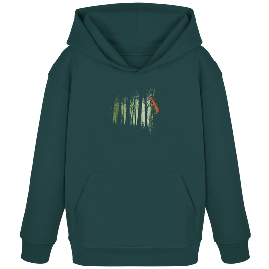 Eichhörnchen im Zwielicht-Wald - Kids Organic Hoodie
