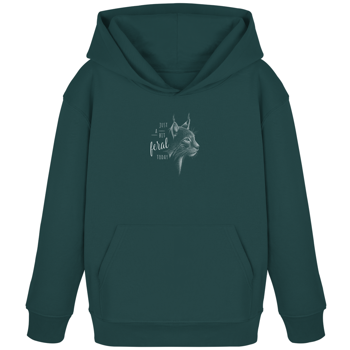 Just A Bit Feral Today! Wildkatze - Kids Organic Hoodie